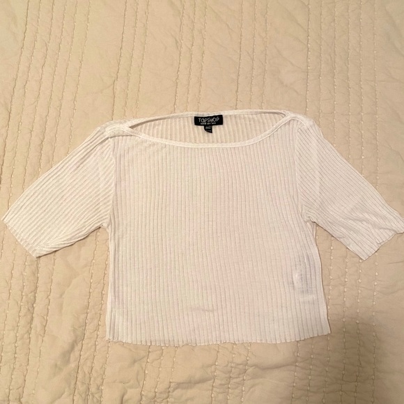 Top Shop Ribbed Crop Tee - Picture 1 of 4